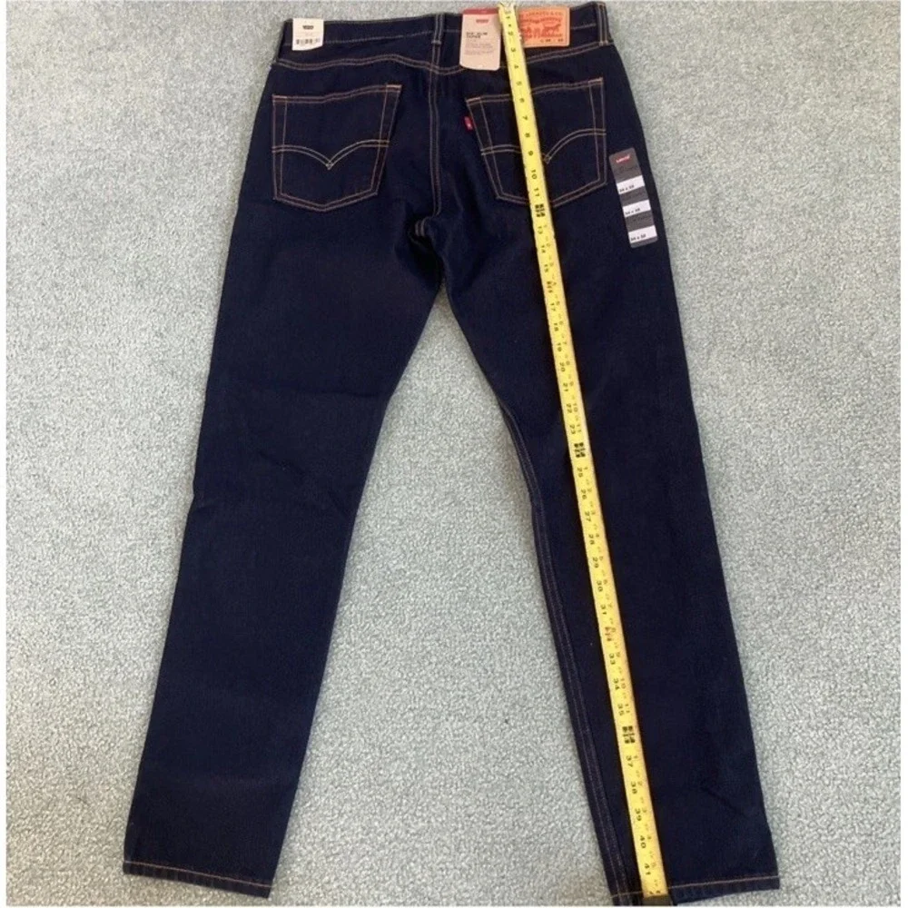 Levi 512 Slim Taper Jeans Mens 34X32 Blue Dark Wash Stretch Flex